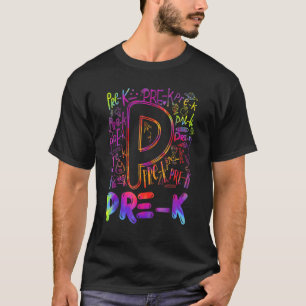 Camiseta Equipe de Tipografia Pré-K Tie Dye Pre K Professor