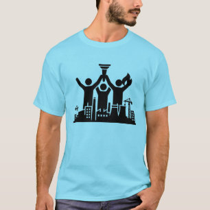 Camiseta Equipe de tocha industrial criando arte de silhuet