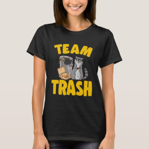 Camiseta Equipe de Trash Racoon Comendo Pizza Raccoon