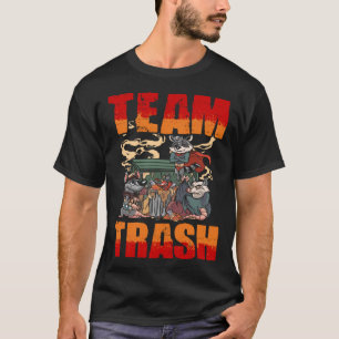 Camiseta Equipe de Trash Street Cat Trash Animal Raccoon Sk