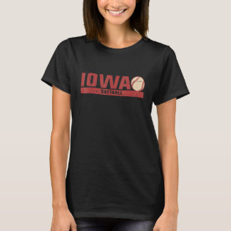 Camiseta Equipe De Treinador De Softball Do Iowa Vintage Pl