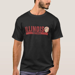 Camiseta Equipe de treinador de softball em Illinois Vintag