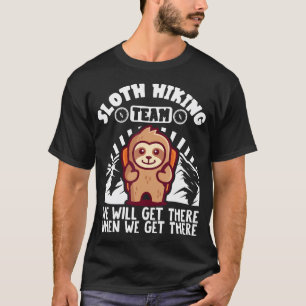 Camiseta Equipe de Trilha de Preguiça Caminhante Acampante