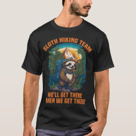 Camiseta Equipe de Trilha de Preguiça Engraçado Trilha Cami