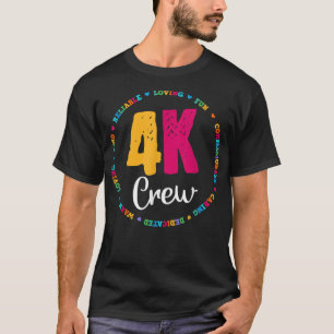 Camiseta Equipe de Tripulação de 4K Professora Kindergarten