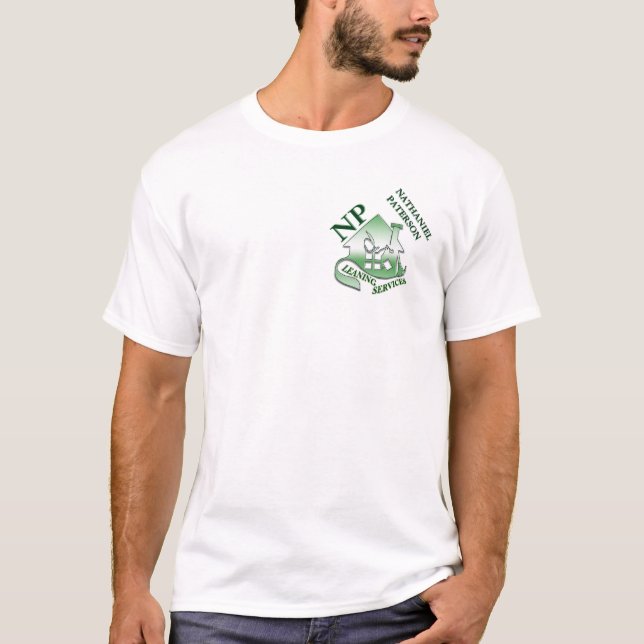 Camiseta Equipe de Uniforme de Serviço de Limpeza de Monogr (Frente)