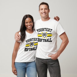 Camiseta Equipe de Varsity do Softball Player de NOME DE AD