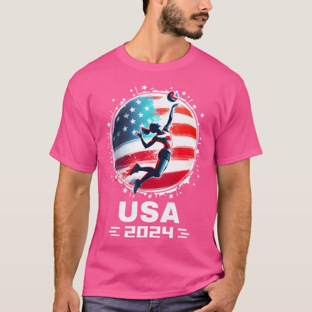 Camiseta Equipe De Voleibol Dos Eua 2024 (Frente)