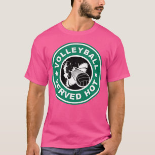 Camiseta Equipe de Vollyball Engraçada de Voleibol Servido