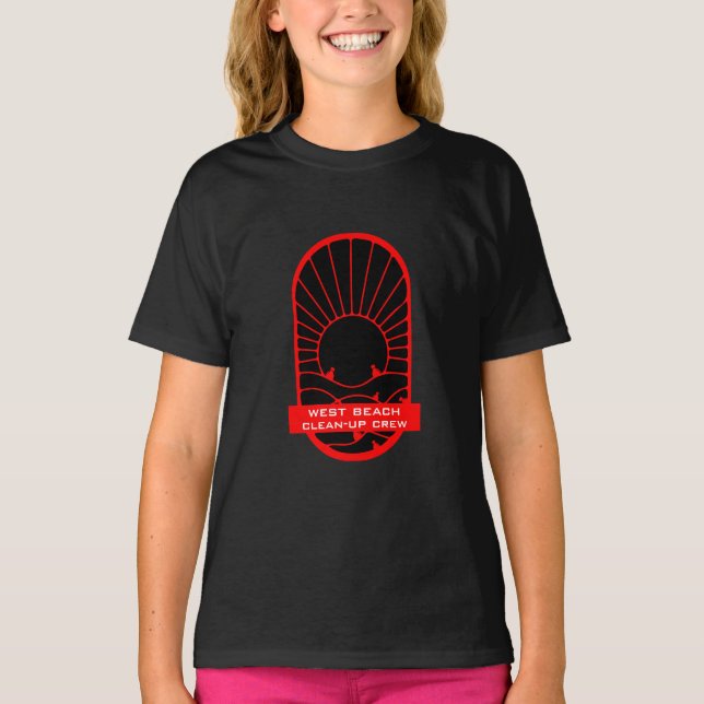 Camiseta Equipe de Voluntários para Limpeza de Praia (Frente)