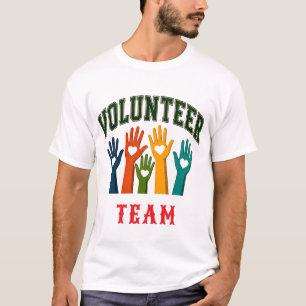 Camiseta ❤️ Equipe de Voluntários Tipografia 👕