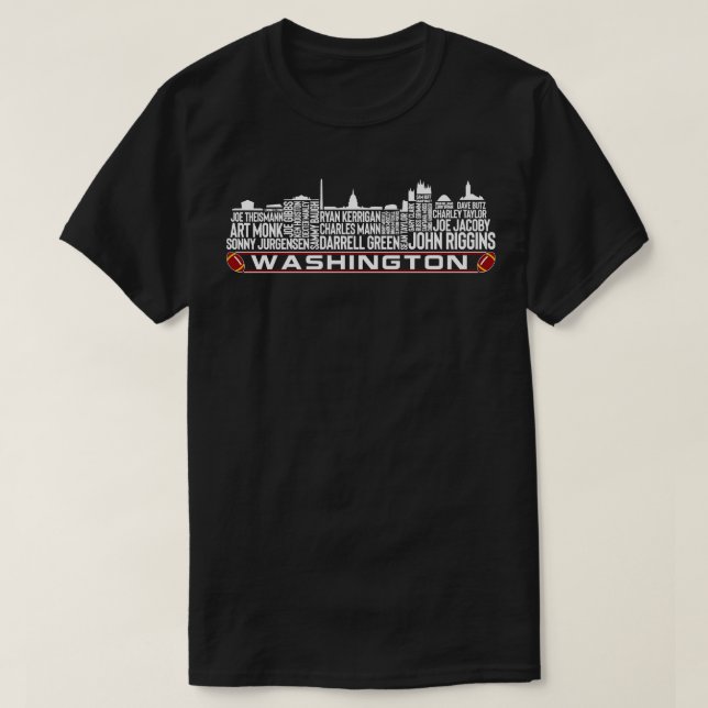 Camiseta Equipe de Washington faz legendas em Washington DC (Frente do Design)