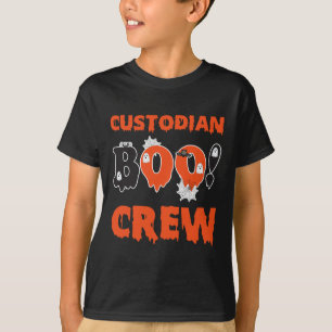 Camiseta Equipe de Zelador Escola Boo Tripulação Zelador Co
