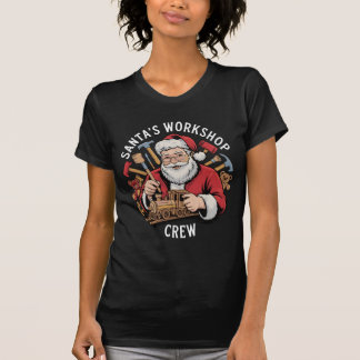 Camiseta Equipe Divertida da Oficina do Papai Noel Ajuda de