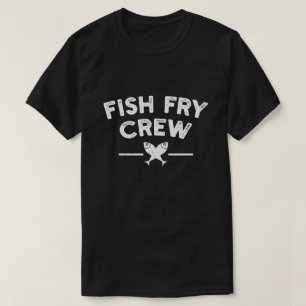 Camiseta Equipe Divertida de Fritura de Peixe na Sexta-Feir