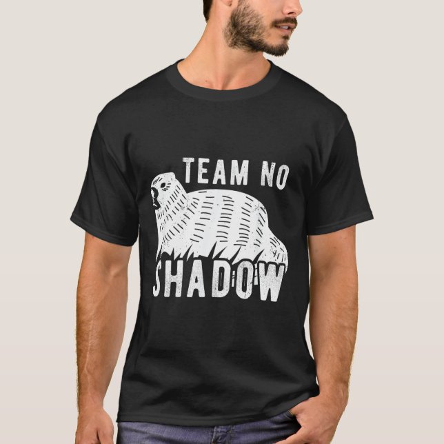 Camiseta Equipe Divertida de Meteorologia Groundhog Sem Som (Frente)