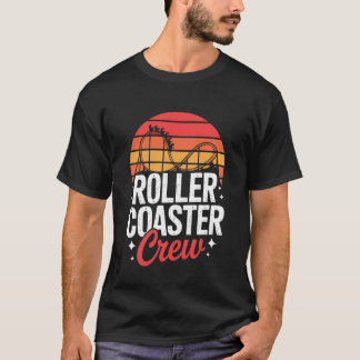 Camiseta Equipe Divertida de Montanha-Russa Parque de Diver