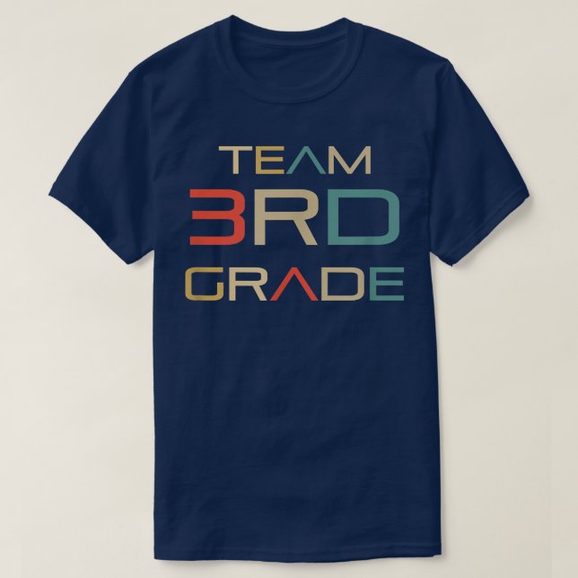 Camiseta Equipe do 3º ano de volta ao técnico escolar Paste (Frente do Design)