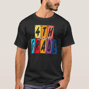 Camiseta Equipe do 4º ano Retro Feliz Primeiro Dia da Escol