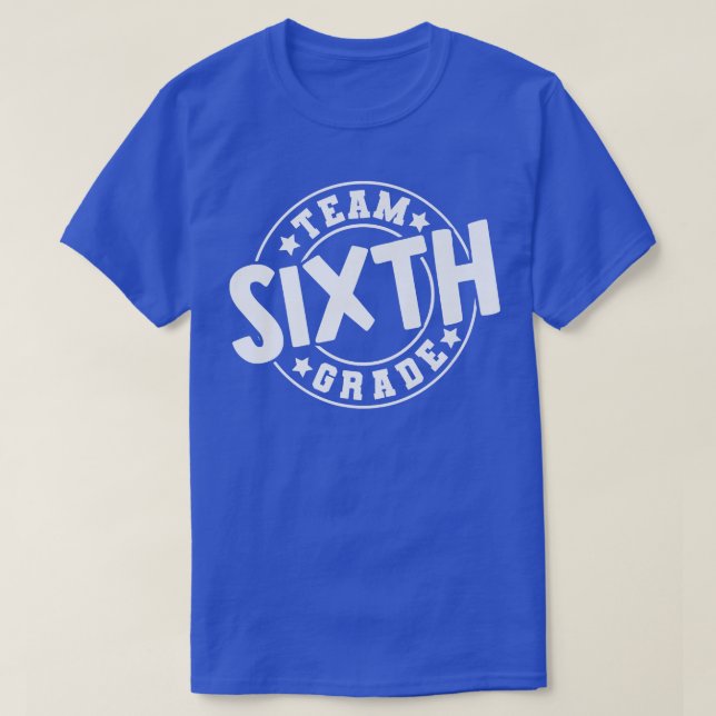 Camiseta Equipe do 6º ano, 6 de volta à escola Professora (Frente do Design)