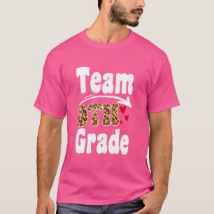 Camiseta Equipe do 9º ano Leopard de volta à escola