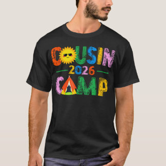Camiseta Equipe do Acampamento de Primos 2026 Férias de Ver