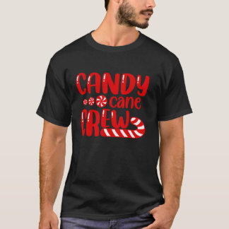 Camiseta Equipe do Bastão de Doces Roupas de Natal Família 