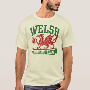 Camiseta Equipe do bebendo de Galês