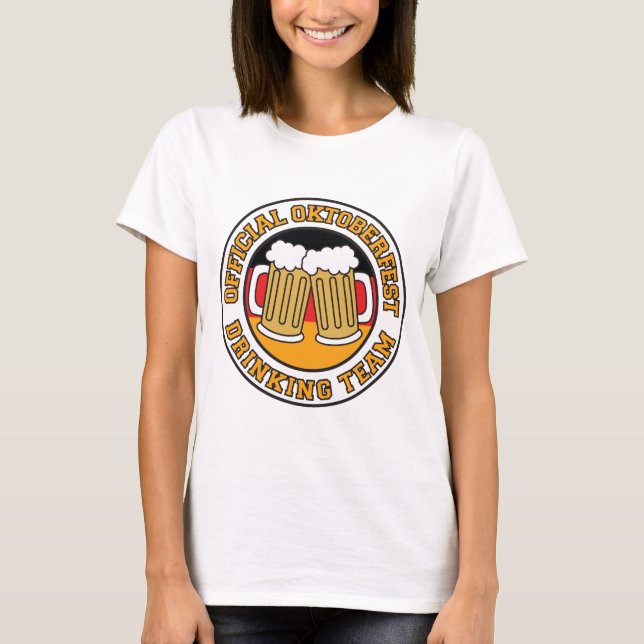 Camiseta Equipe do bebendo de Oktoberfest (Frente)