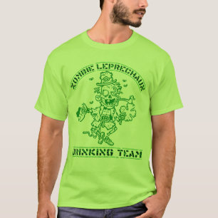 Camiseta Equipe do bebendo do Leprechaun do zombi