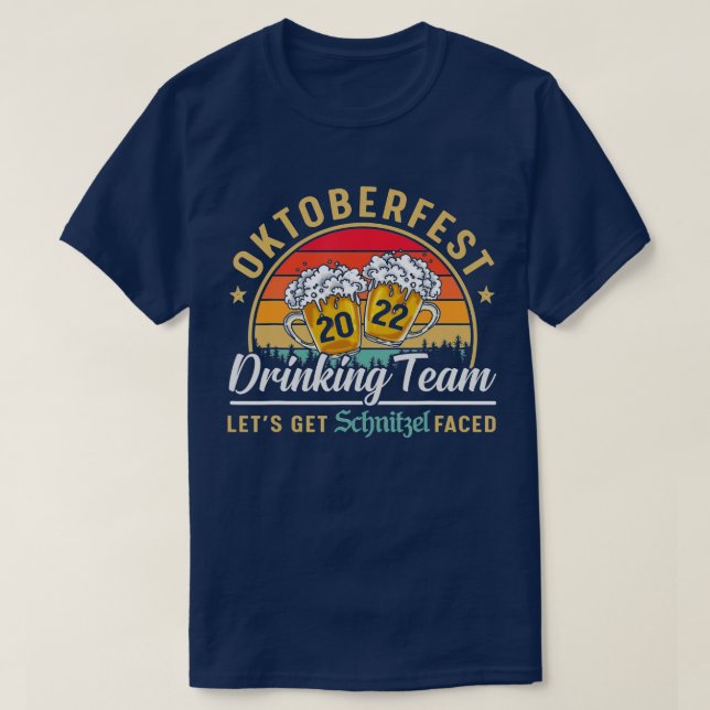 Camiseta Equipe do Bebendo Oktoberfest 0 permite que Schnit (Frente do Design)
