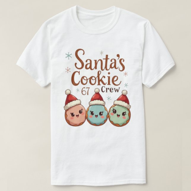 Camiseta Equipe do Biscoito do Papai Noel 67 (Frente do Design)