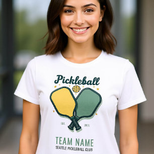 Camiseta Equipe do Clube do Jogador de Pickleball Amarelo P