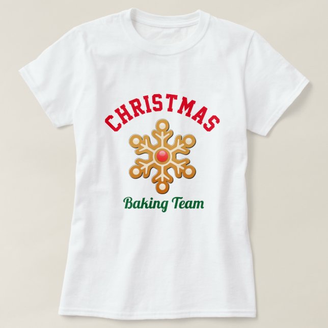 Camiseta Equipe do cozimento do Natal (Frente do Design)