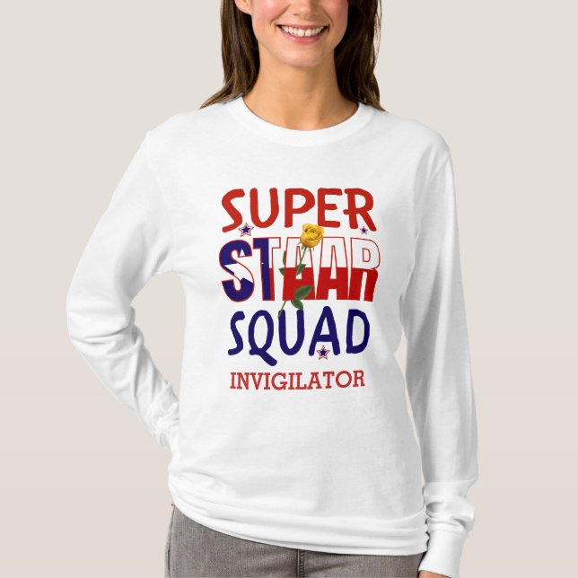 Camiseta Equipe do Dia do Teste STAAR do Texas FISCAL DE PR (Frente)