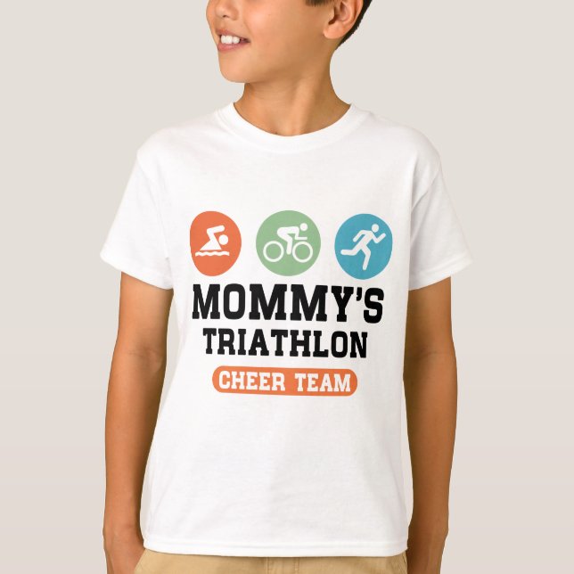 Camiseta Equipe do elogio do Triathlon da mamã (Frente)