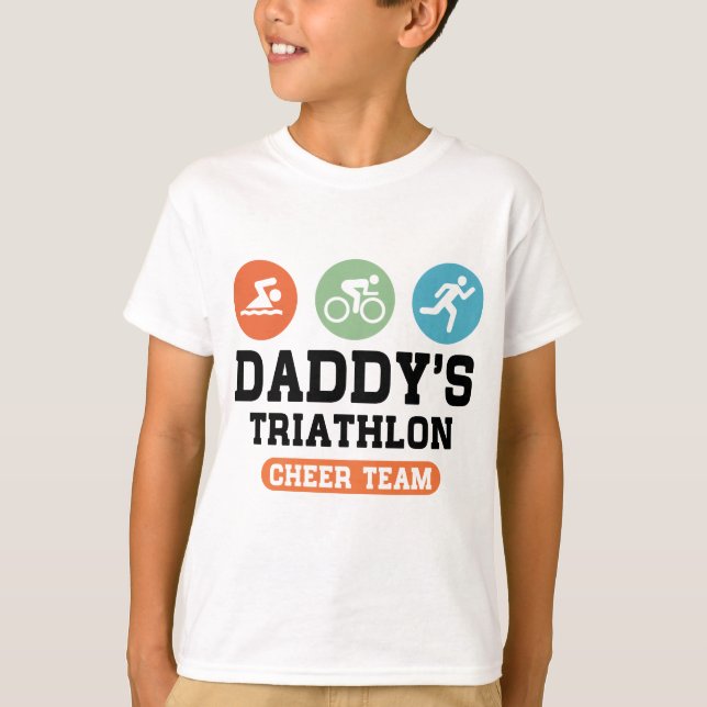 Camiseta Equipe do elogio do Triathlon do pai (Frente)