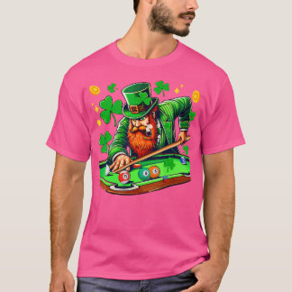 Camiseta Equipe do Jogador de Bilhar do Dia de São Patrício