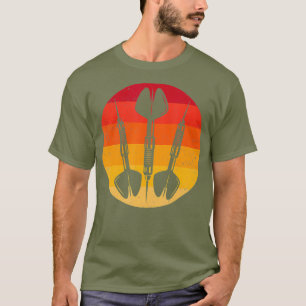Camiseta Equipe do Jogador de Dart das Setas Sunset Retro