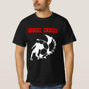 Camiseta Equipe do Jogador de Futebol de Arte Criativa