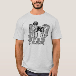 Camiseta Equipe do K-9 - Ponteiro alemão abreviado