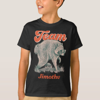 Camiseta Equipe do Lixo Engraçado do Guaxinim Jimothy Mascu