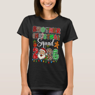 Camiseta Equipe do Natal do Irmão 2026 Leopardo Divertido P