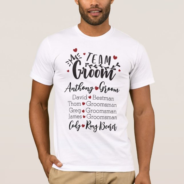 Camiseta Equipe do Noivo com Estilo (Frente)