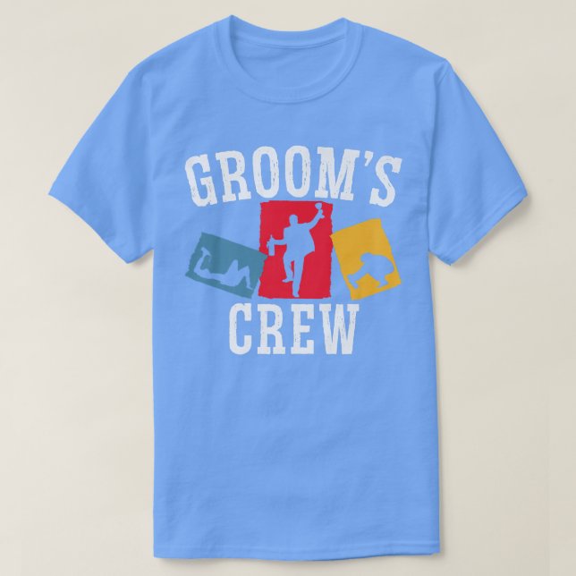 Camiseta Equipe do Noivo Esquadrão do Noivo Noite de Desped (Frente do Design)