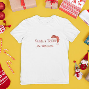 Camiseta Equipe do Papai Noel Personalizada Natal em Famíli