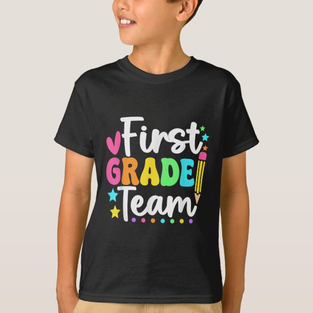 Camiseta Equipe do Primeiro Ano de Volta às Aulas Professor (Frente)