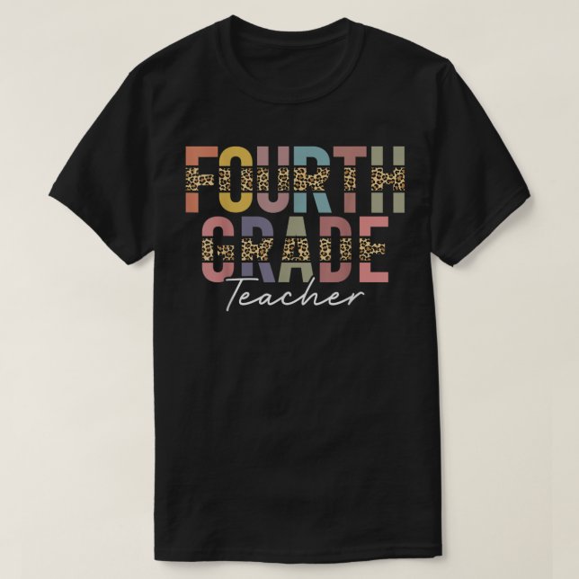 Camiseta Equipe do Professor Leopard do 4º ano (Frente do Design)