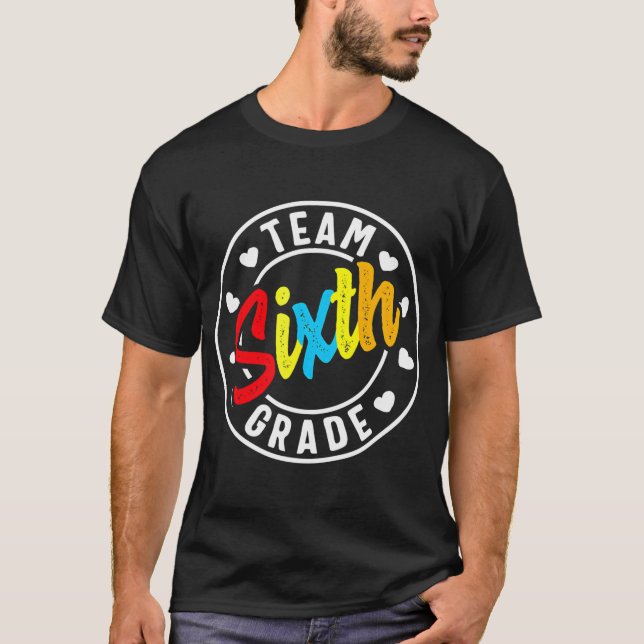 Camiseta Equipe Do Sexto Ano De Volta Às Meninas De Meninos (Frente)