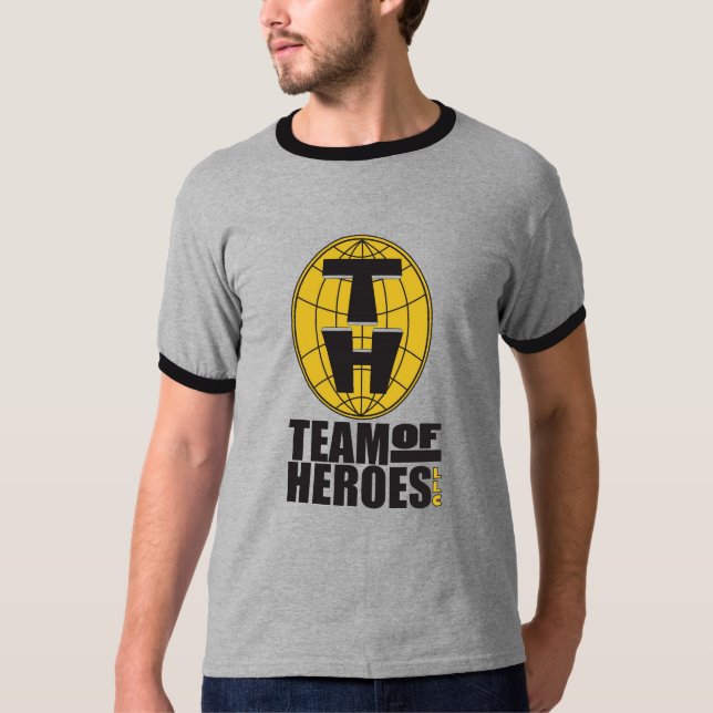 Camiseta Equipe do T oficial dos heróis - homens (Frente)